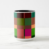 Tasse à motif carreaux patchwork coloré (Centre)