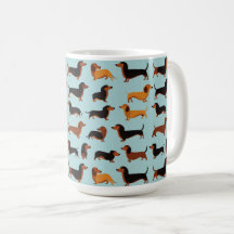 Tasse à motif de chiens Dachshun