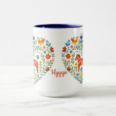 Tasse à motif de cœur Hygge Art populaire Cheval d (Centre)