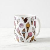 Tasse à motif de cône de glace sucré (Devant droit)
