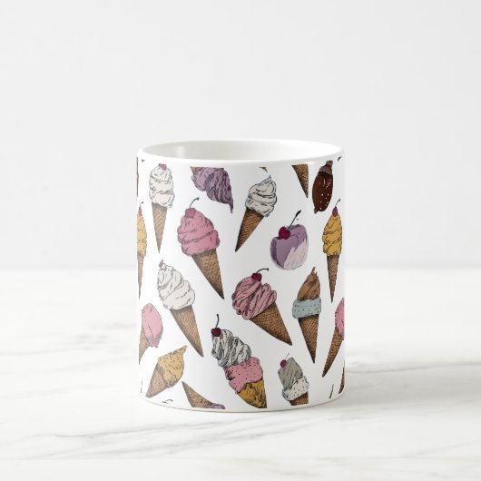 Tasse à motif de cône de glace sucré (Centre)