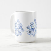 Tasse à motif de fleur simple (Devant gauche)