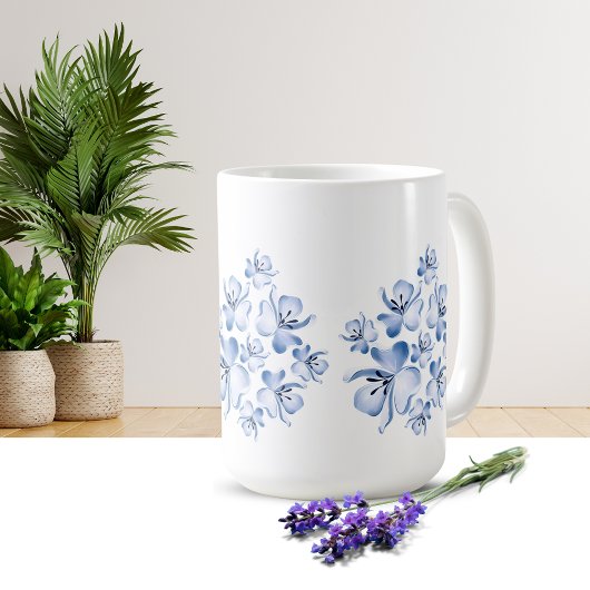 Tasse à motif de fleur simple