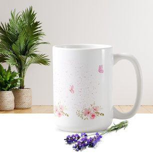 Tasse à motif de fleur simple