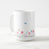 Tasse à motif de fleurs simple (Devant gauche)