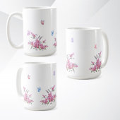 Tasse à motif de fleurs simple