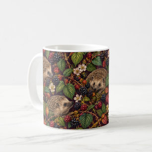 Tasse à motif de hérisson et de mûre de bois
