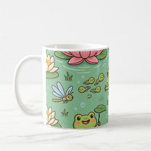 Tasse à motif de nénuphar de grenouille