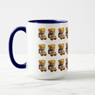 Tasse à motif de nounours astronaute