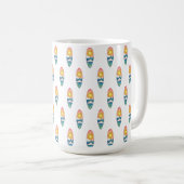 Tasse à motif de planche de surf de plage (Devant droit)