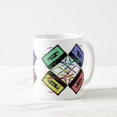 Tasse à motif de ruban adhésif (Devant droit)