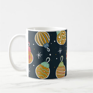 Tasse à motif d'ornement de Noël coloré
