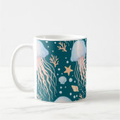 Tasse à motif élégant de méduse et d'éléments océa (Gauche)