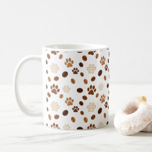 Tasse à motif empreinte de patte mignonne et grain