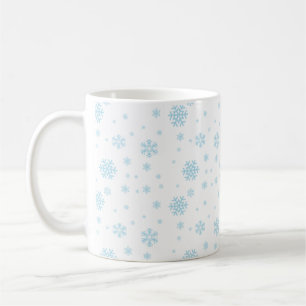 Tasse à motif flocon de neige bleu fantaisiste