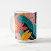 Tasse à motif floral fantaisiste (Devant gauche)