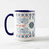Tasse à motif floral folklorique traditionnel (Gauche)