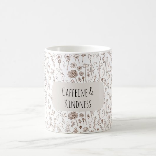 Tasse à motif floral marron chaud (Centre)