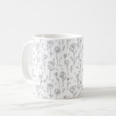 Tasse à motif floral minimaliste (Devant gauche)