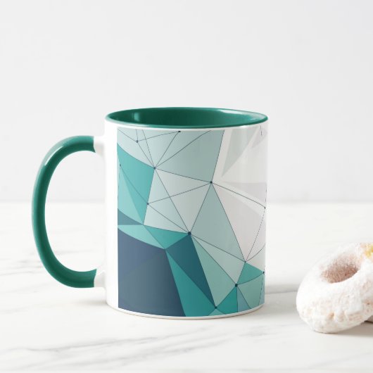 Tasse à motif géométrique (Avec donut)