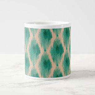 Tasse à motif Ikat moderne Design Boho sarcelle