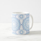 Tasse à motif mandala bleu (Devant droit)