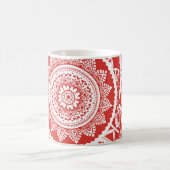 Tasse à motif mandala rouge et blanc (Centre)