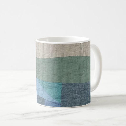 Tasse à motif moderne de courtepointe patchwork (Devant droit)