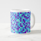 Tasse à motif pixel bleu et violet (Devant droit)