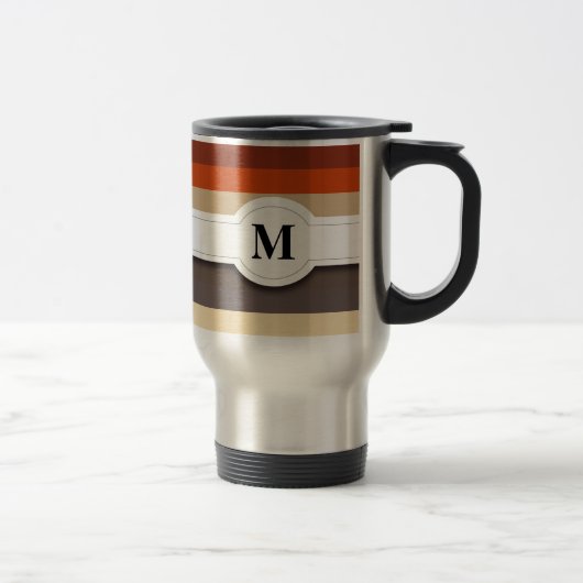 Tasse à motif rayé marron (Droit)