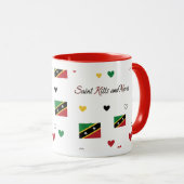 Tasse à motif Roots de St Kitts | Drapeau des Cara (Devant droit)