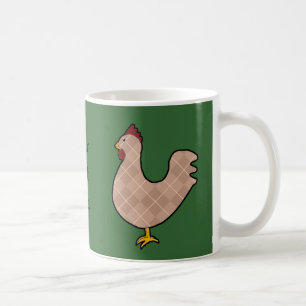 Tasse à motifs de losanges de coq d'art populaire