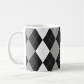 Tasse à motifs de losanges noire (Gauche)