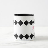 Tasse à motifs de losanges - personnalisée (Centre)