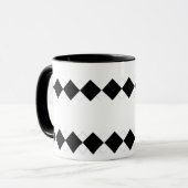 Tasse à motifs de losanges - personnalisée (Devant gauche)