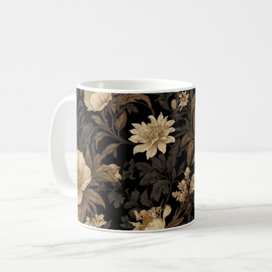tasse à motifs floraux (Devant gauche)