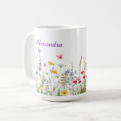 Tasse à nom de fleurs sauvages (Devant gauche)