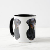 Tasse à oreilles naturelle de pinscher de (Devant gauche)