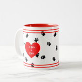 Tasse à poils durs de coeurs de teckel "reine" (Devant gauche)