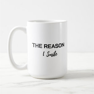 Tasse à script minimaliste "La raison pour laquell