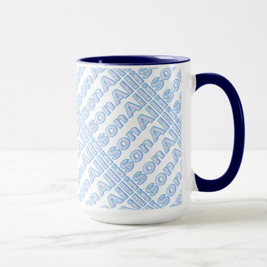 Tasse à sonnerie Allison Blue Style 15 oz (Droite)