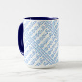 Tasse à sonnerie Allison Blue Style 15 oz (Devant gauche)