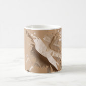 Tasse à texture de papier abstrait beige - Monogra (Centre)