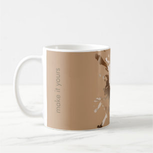 Tasse à texture de papier abstrait beige - Monogra