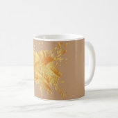 Tasse à texture de papier automnal pastel beige - (Devant droit)