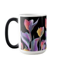 Tasse à thé à motif de feuille de nature tropicale