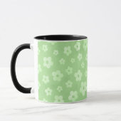 Tasse à thé aux fleurs vertes et blanches avec poi (Gauche)