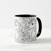 Tasse à thé avec design licorne (Devant droit)