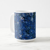 Tasse à thé / café Fleurs stylisées bleu profond (Devant gauche)