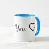 Tasse à thé Je t'aime ❤️ (Devant droit)